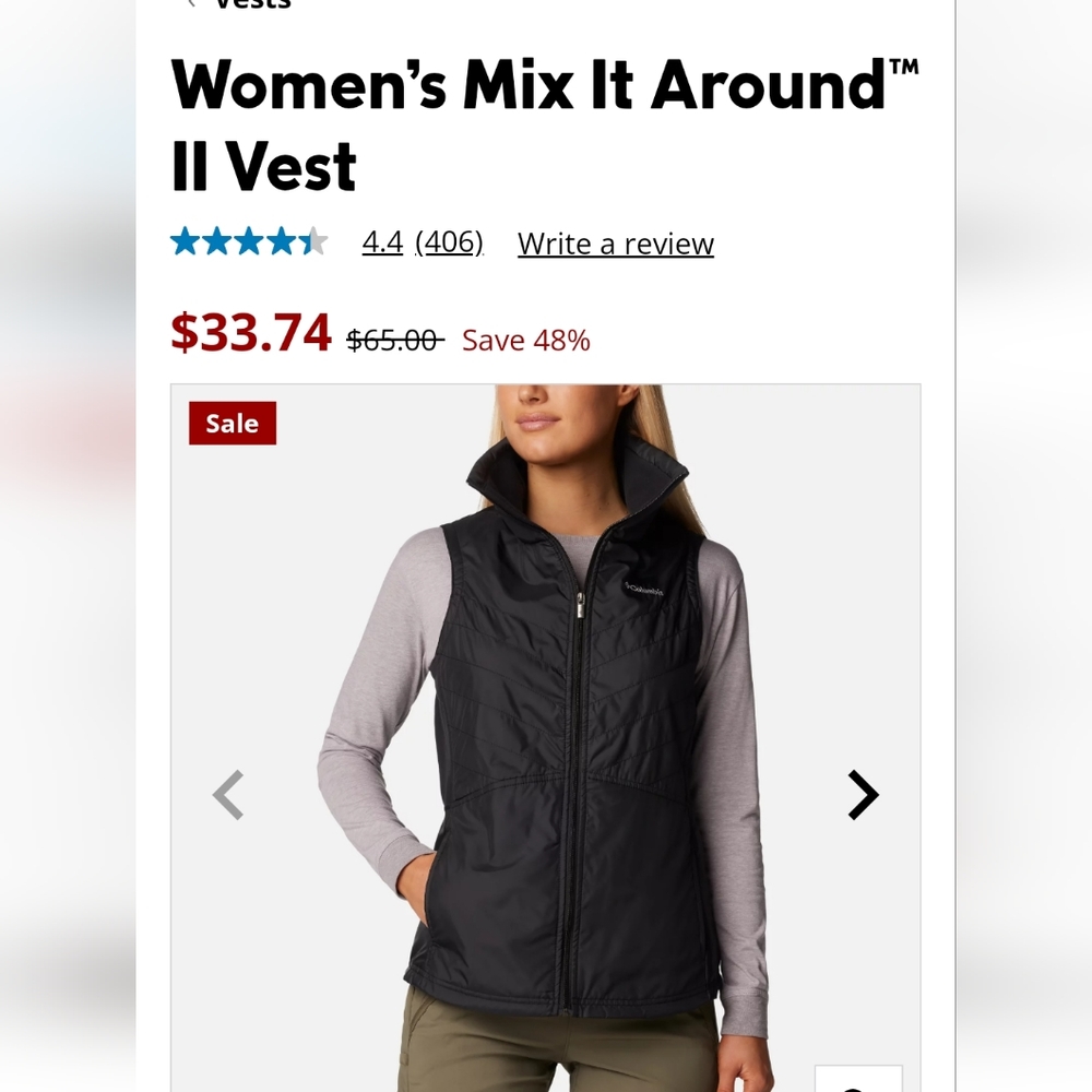 NWT Columbia Mix It Around Vest
